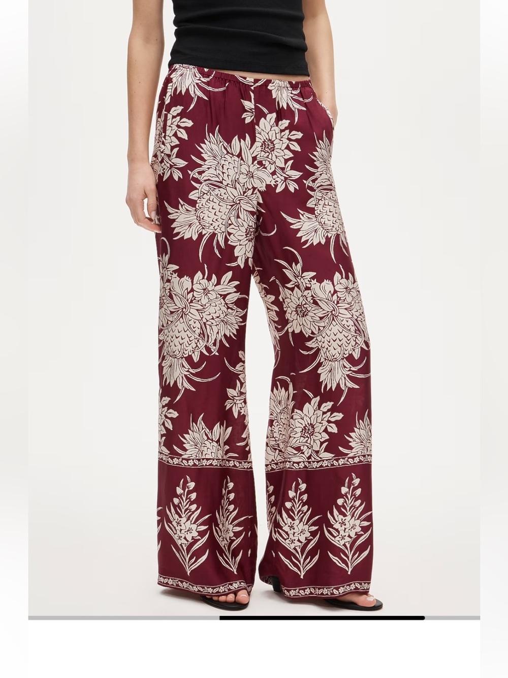 NWT J Crew Cosmo pant in pineapple-print viscose twill - Picture 2 of 9